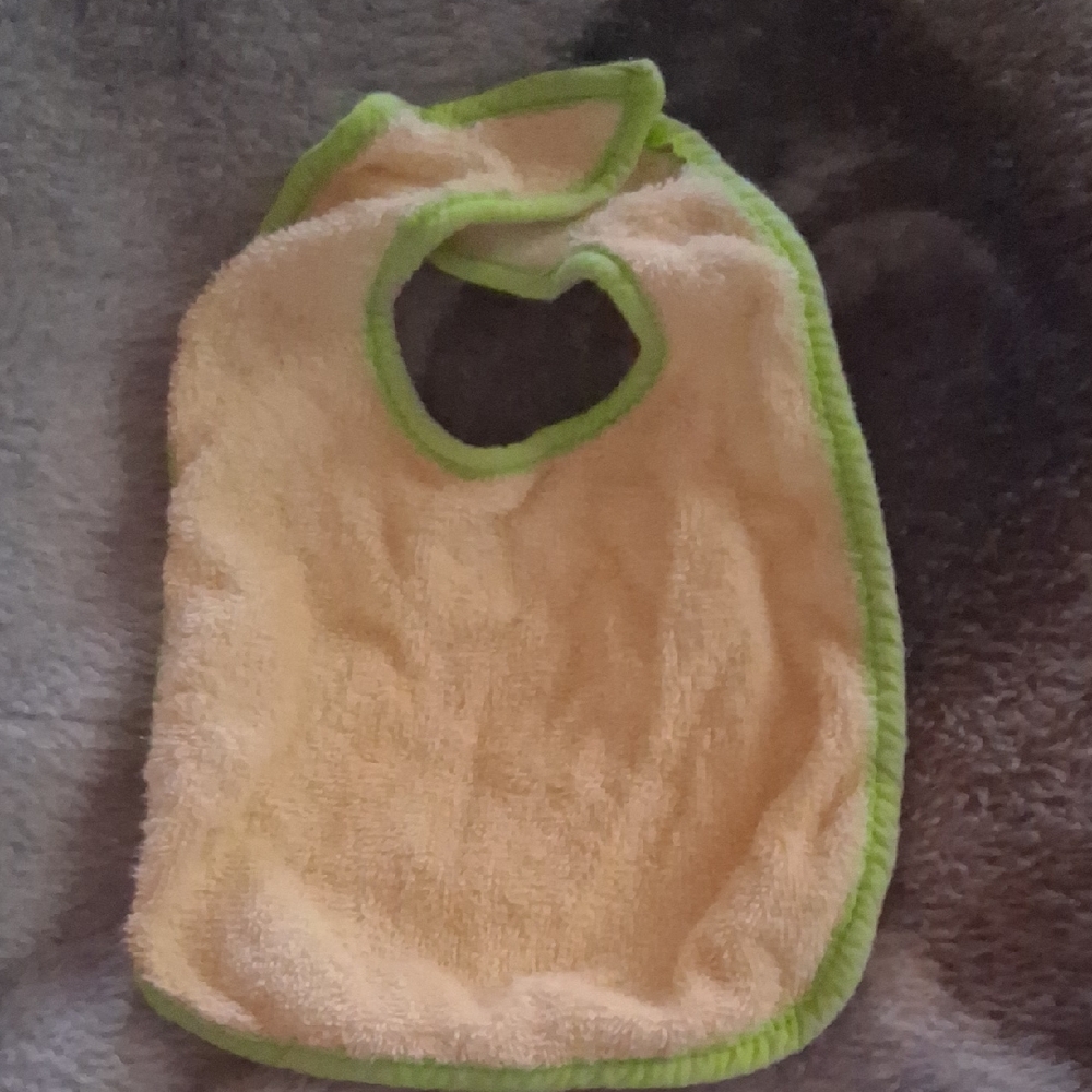 Child of Mine Yellow Bib with Green Edging